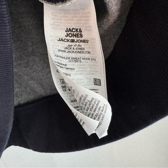 Jack&Jones Originals baby and grey hoodie hooded sweatshirt size medium - Picture 11 of 11